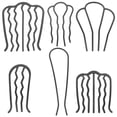 thumbnail image 1 of 6 peines de hierro para peinado de cabello largo para mujer, peine para moño recogido, peine para el cabello con dientes., 1 of 5