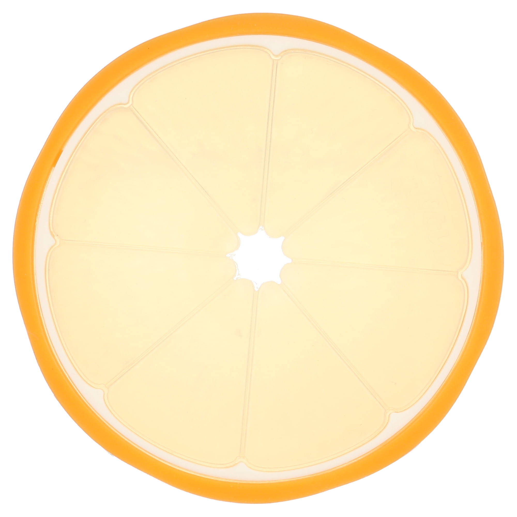 Nuby Silicone Teether for Babies, Orange Fruit Slice Infant Teething Toy