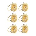 thumbnail image 4 of Anillos de servilletas de Flores de Cumpleaños Macarena con diamantes de imitación, 4 of 8