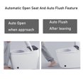 thumbnail image 3 of Elongated Smart Toilet with Elongated Heated Bidet Seat, Intelligent Toilet with Bidet Built-in, Feet Sensor,Auto Open/Close Seat, Off Seating AUTO Flush, Night Light, Warm Water & Dryer,White, 3 of 11