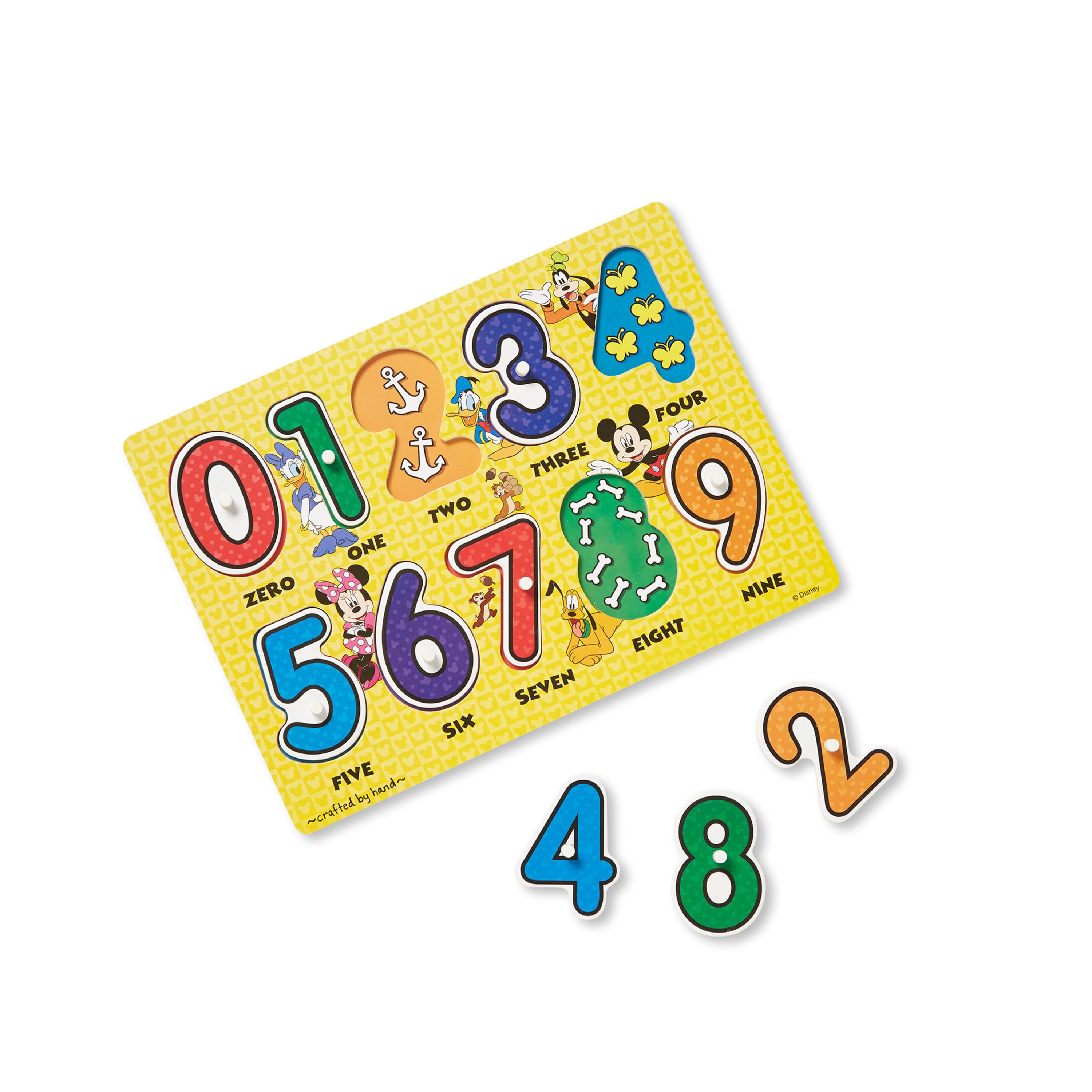 Melissa & Doug Disney Wooden Peg Puzzles Set: Letters, Numbers, and Shapes and Colors - image 4 of 9