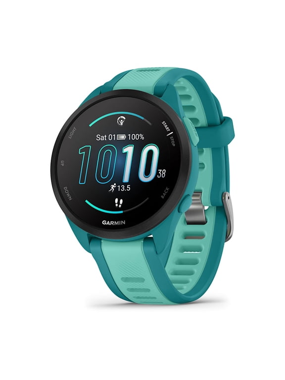 Restored GARMIN, G010-N2863-32, Smartwatch, Forerunner 165 Music Running, GPS, WiFi, Turquoise/Aqua, 1 Each, 1, 1, 1