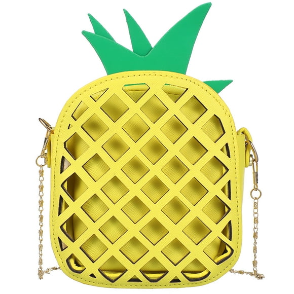 Bolso de hombro con cadena y forma de fruta divertida para mujeres y niñas.