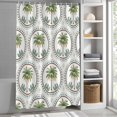 thumbnail image 6 of Palm Trees Extra Long Shower Curtain Set, Waterproof Shower Curtains for Bathroom, Green Summer Botanical Watercolor Washable Fabric Cloth Bath Curtain for Bathtub Decoration with Hooks 72x96 Inches, 6 of 9