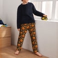 thumbnail image 5 of Susaid Quirky Corn Pumpkin Print Soft Teen Sleep Pants, Long Pajama Bottoms with Two Pockets and Elastic Waist, Designed for Ages 5-16-Large, 5 of 6
