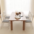 thumbnail image 2 of Gymax Dining Chairs Set of 4 Upholstered Kitchen Side Chairs w/ Rubber Wood Frame White & Grey, 2 of 10