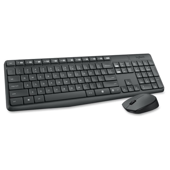 Logitech MK235 Wireless Keyboard and Mouse Grey English