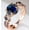 Sapphire Ring, variant on Womens Black Gold Plated Ring With Purple Round Gemstone Small Flower Design Elegant Fashion Jewelry Dainty Accessory