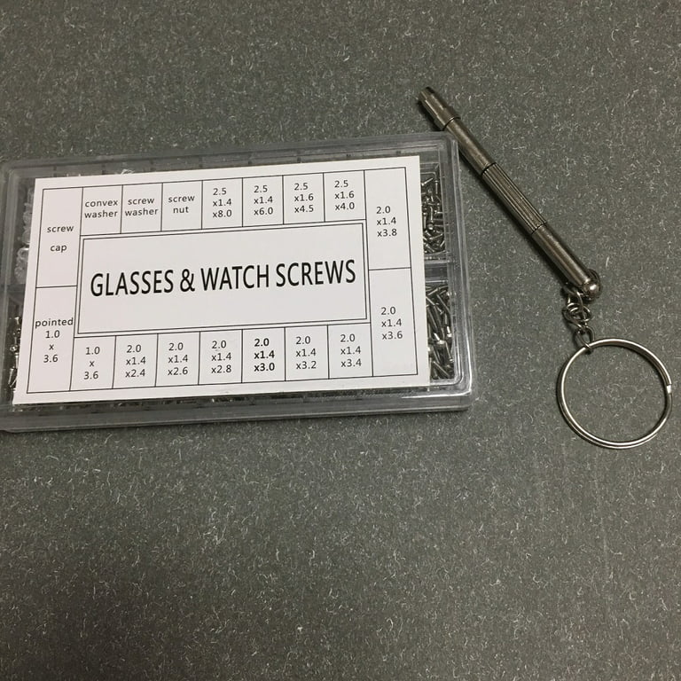 1000 Pcs Tiny Screws Nut With Screwdriver For Watch Eyeglass Repair Tool  Set 