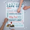 thumbnail image 3 of Eastham, Massachusetts, Cape Cod, Typography (1000 Piece Puzzle, Size 19x27, Challenging Jigsaw Puzzle for Adults and Family, Made in USA), 3 of 4