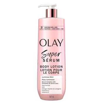 Olay Super Serum Body Lotion, 547ml, Moisturizing Body Lotion for Dry Skin with Super Serum Complex to Slow Visible Signs of Aging