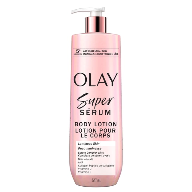 Olay Super Serum Body Lotion, 547ml, Moisturizing Body Lotion for Dry Skin with Super Serum Complex to Slow Visible Signs of Aging
