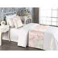 thumbnail image 2 of Floral Boho Bed Runner Set, Dreamy Autumn Time Flowers Pattern with Romantic Aura Neutral Art, Decorative Bedding Scarf & a Pillow Sham for Hotels Homes, Twin, Pale Pink Coral White, by Ambesonne, 2 of 3