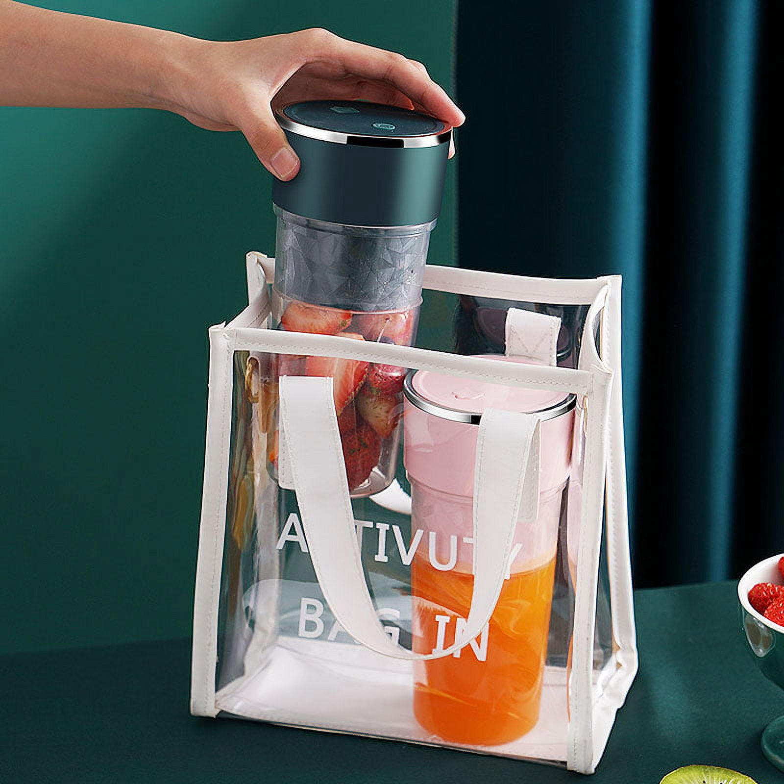Portable Blender USB Mixer Two Blades Electric Juicer Machine Smoothie Blender Mini Food Processor, 2 blade, Easy to Use, Carry Around Blender, Quick Juice