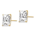 thumbnail image 2 of Finest Gold 14K Yellow Gold 12 mm Square CZ Post Earrings, 2 of 3