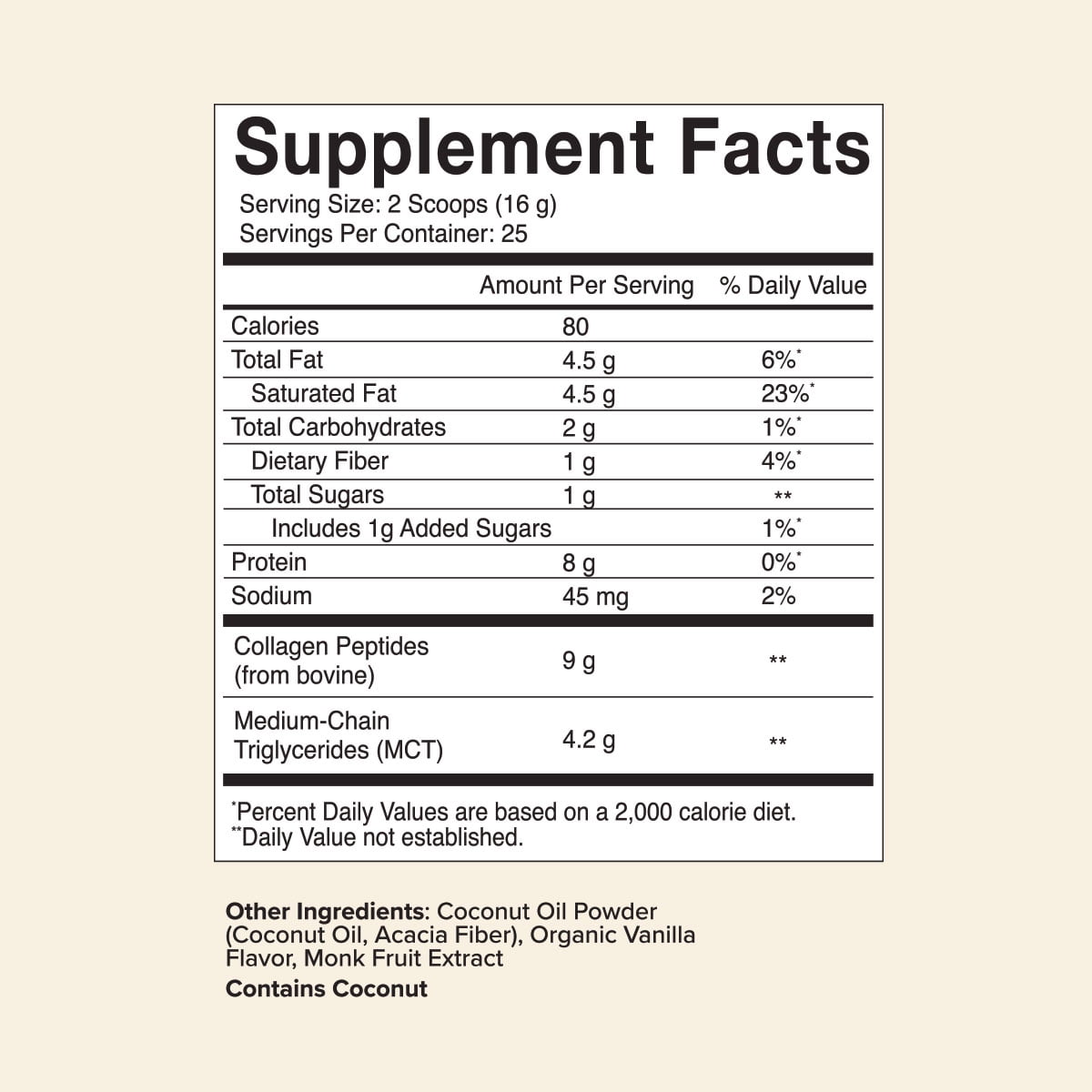 Great Lakes Wellness Daily Keto Collagen Non-Dairy Creamer, Vanilla (14.1 oz)