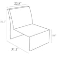thumbnail image 3 of Siesta ISP837-WH Monaco Sectionnel Pièce d'Extension Blanc avec Coussin, 3 of 3