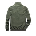 thumbnail image 4 of Fgnfyis Jacket for Men Casual Long Sleeve Zip up Solid Jacket for Daily Wear Outdoor Activities and Riding Spring Autumn Mens Jackets Green L, 4 of 8