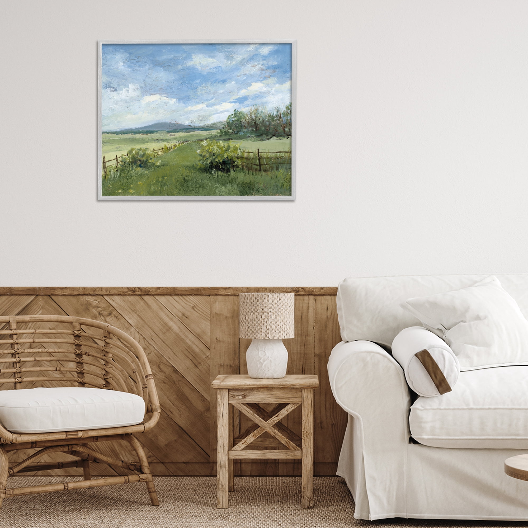 Stupell Industries Thank You Nature Landscape Gray Framed Giclee Art, design by Lanie Loreth