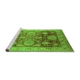 thumbnail image 2 of Ahgly Company Machine Washable Indoor Square Oriental Green Traditional Area Rugs, 7' Square, 2 of 4