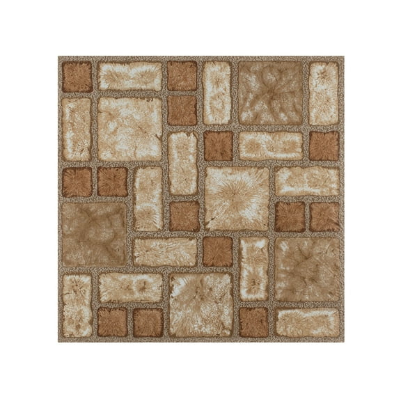 Mosaico Clasico 12x12 2.0mm Self Adhesive Vinyl Floor Tile - Cobble Mosaic - 9 Tiles/9 sq. ft.