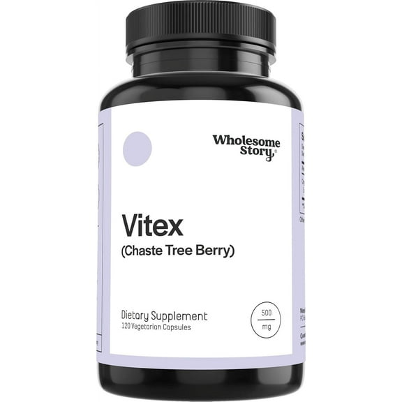 Wholesome Story Vitex Chasteberry Supplement for Women, Hormone Balance & Fertility Support, 120 Ct