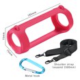 thumbnail image 3 of Jixopn - Estuche de viaje de silicona con mosquetón, impermeable, para altavoz inalámbrico, correa ajustable para JBL Flip 6/Flip 5, 3 of 8
