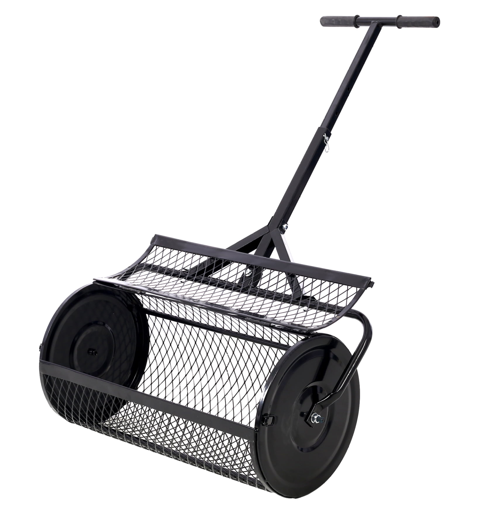 Peat Moss Spreader 24 inch Compost Spreader Metal Mesh T-Handle Lawn Care