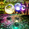 thumbnail image 6 of Colorful Solar Floating Pool Light, LED Pool Light with RGB Color Changing Waterproof Solar Pool Light for Night Pool, Floating or Hanging LED Glowing Pool Ball Light - (2 Pack), 6 of 9