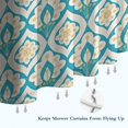 thumbnail image 6 of Blue Pioneer Flower Pattern Shower Curtain 84"x72" ,Bathroom Decorative Shower Curtains Set with 12 Hooks,Modern Waterproof Washable Shower Curtain, 6 of 6