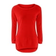 thumbnail image 3 of Kovlvoll Fuzzy Tops for Women Crewneck Long Sleeve Shirts Fall Fleece Lined Thick Warm Loose Casual Pullover Top, 3 of 5