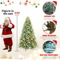 thumbnail image 4 of Bringstar 7FT Prelit Artificial Fake Christmas Tree, Blue Spruce Xmas Tree with 500 Warm White LED Lights, 1845 PE & PVC Mixed Branch Tips, Hinged Pine Tree with Metal Stand for Home Office Décor, 4 of 9