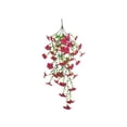 thumbnail image 2 of Plastic Decorative Green Plants 1 Piece Multicolor Artificial Flower Bouquet Wall Mounted Fake Plants for Indoor Outdoor Wedding Party Decorations(Red) Rkxzt, 2 of 7