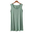 thumbnail image 4 of hotojiny Summer Dresses for Women Beach Sleeveless Solid Color Flowy Tshirt Tank Sundresses Soft Cozy Crew Neck Plus Size Dresses, 4 of 6