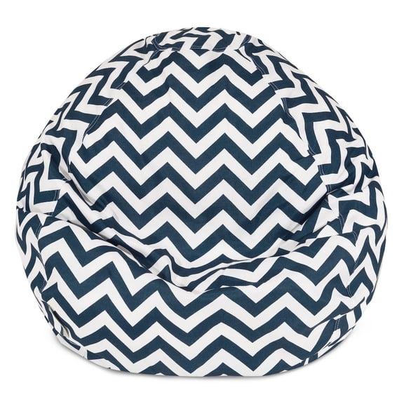 Majestic Home Goods Small Bean Bag Chevron Navy
