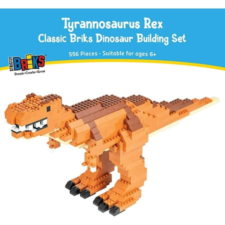 Building Bricks Dinosaur Kit by Strictly Briks Tyrannosaurus Rex 556 Piece Set for Kids Age 6+ Blocks Compatible with Leading Toy Brands