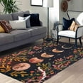 thumbnail image 4 of Moonlight Garden Rug, Moon Rugs, Floral Rug, Modern Rug, Accent Rug, Corridor Rug, Gift For The Home, Boho Rug, Large Rug, Luxury Rug, 3.3'x6.5' - 100x200 cm, 4 of 5
