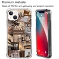 thumbnail image 4 of Beige Collage Case Compatible with iPhone 14,Aesthetic Art Design TPU Bumper Cover Case, 4 of 6