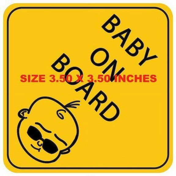 2 Baby on Board Stickers, Vinyl Decal ,Baby In Car Baby Caution Sign