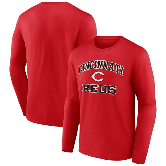Men's Red Cincinnati Reds Heart and Soul Long Sleeve T-Shirt