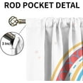thumbnail image 3 of Pink Boho Rainbow Girls Rod Pocket Curtains, Cute Cartoon Cloud Playroom Window Drapes Fabric 2 Panel, Ultra Soft Window Treatments Soft Feel Easy to Clean for Kids Nursery Bedroom-W52xL84in, 3 of 6