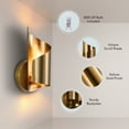 thumbnail image 3 of Bestco Modern Artistic Wall Sconce with Novelty Gold Shade, 3 of 7