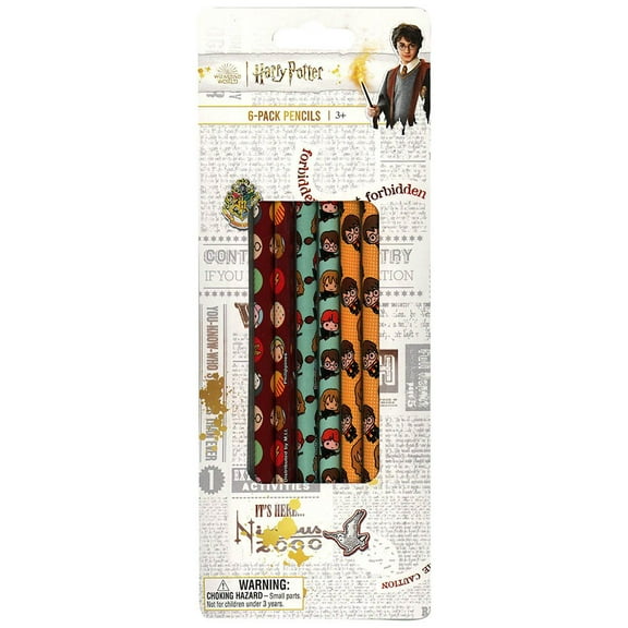 Harry Potter 6pk Pencil on blister- 2 PACK