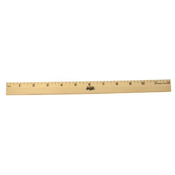 school smart single beveled plain edge wood scale ruler 12 in l x 7 8 in w x 5 32 in thickness 1 4 in scaled clear lacquer walmart com