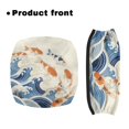 thumbnail image 2 of HELLHERO Removable Rollator Walker Seat Covers Stretchable Material Most Standard Sized Rollator Walker Seat Back Cover Wave and Carp Pattern, 2 of 10