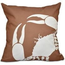 Simply Daisy 16" x 16" Crab Dip Animal Print Outdoor Pillow