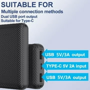 5V 20000mAh Portable Powerbank 5V 3A Dual USB Output, Portable Charger for Heated Jacket Heated Vest Heated Scarf Heated & Phone,1 P