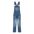 thumbnail image 7 of Baqcunre Women's Jumpsuit, Women Casual Denim Bib Overalls Baggy Barrel Jeans Y2k Wide Leg Denim Jumpsuit Mid Harem Pants Blue S, 7 of 7