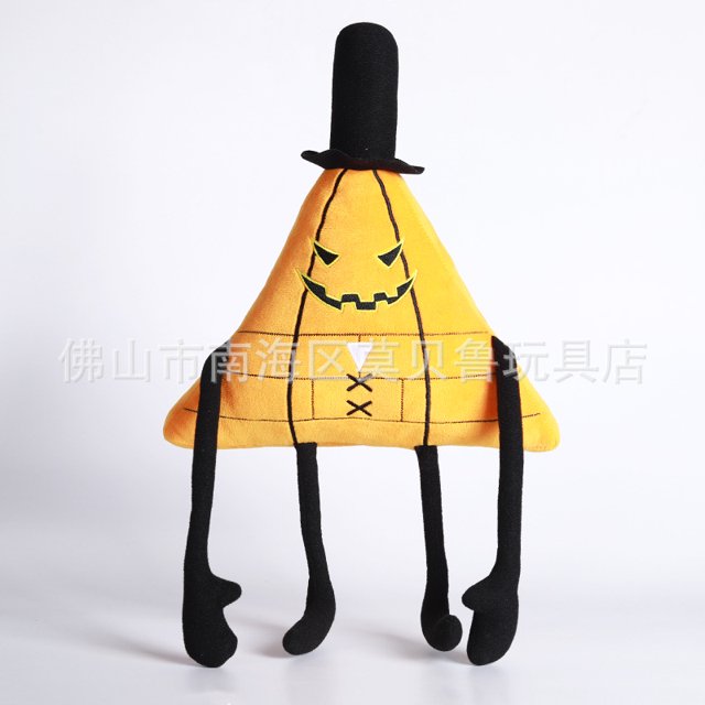 Weird Town Triángulo Muñeco de peluche Amarillo Púrpura Bill Cipher Pesadilla Villano Juguete de dibujos animados