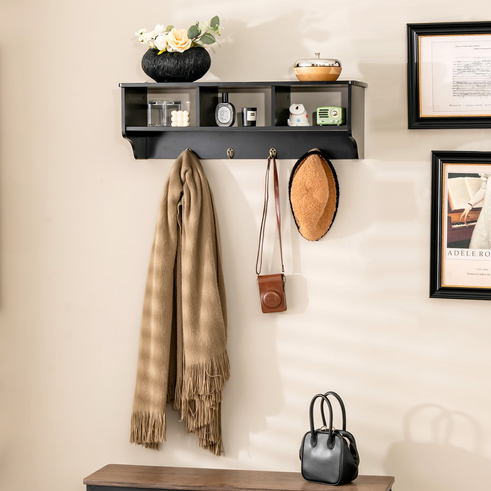 Wall cubby with hooks hotsell